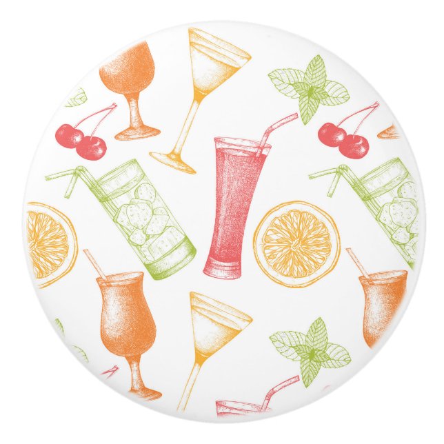 Pomo De Cerámica Modelo bosquejado del cóctel (Anverso)