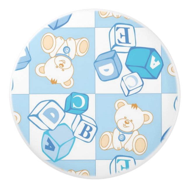 Pomo De Cerámica Modelo comprobado del oso de peluche (Anverso)