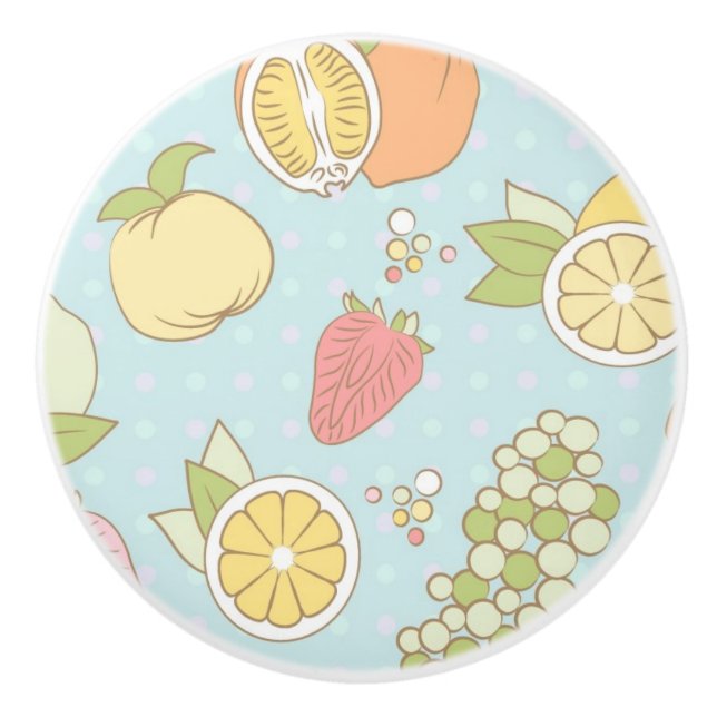 Pomo De Cerámica Modelo con las frutas y las bayas (Anverso)