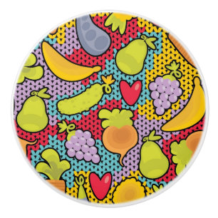 Pomo De Cerámica Modelo con las frutas y verduras