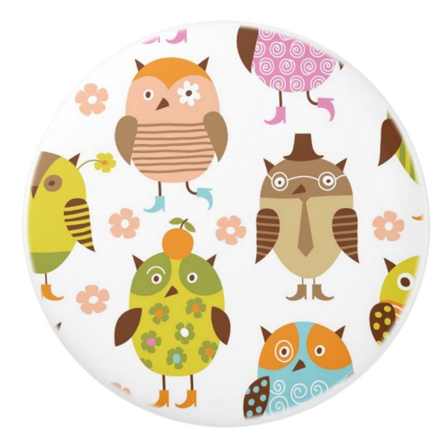 Pomo De Cerámica modelo con los pájaros (Anverso)