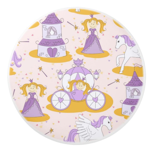 Pomo De Cerámica modelo con una princesa (Anverso)