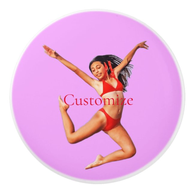 Pomo De Cerámica Modelo de baile bikini Thunder_Cove (Anverso)