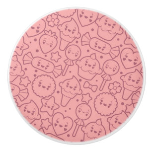 Pomo De Cerámica Modelo de Kawaii con las tortas lindas