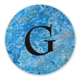Pomo De Cerámica Modelo de la piedra de gema, granito azul y ónix