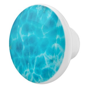 Pomo De Cerámica Modelo de la piedra de gema, Larimar azul/piedra