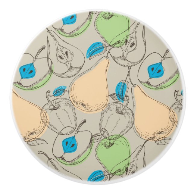 Pomo De Cerámica Modelo de las frutas (Anverso)