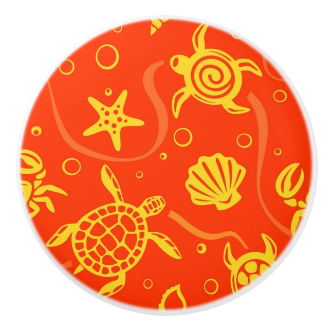 Pomo De Cerámica Modelo de las tortugas (Anverso)