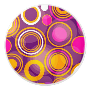 Pomo De Cerámica Modelo de lunar violeta