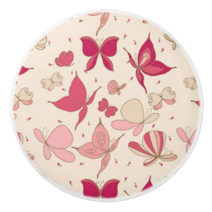 Pomo De Cerámica modelo de mariposa 2