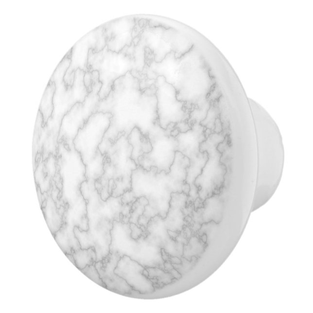 Pomo De Cerámica Modelo de mármol blanco (Derecha)