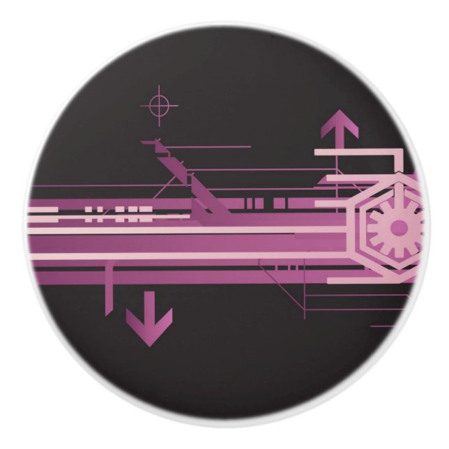 Pomo De Cerámica Modelo de semitono técnico (Anverso)