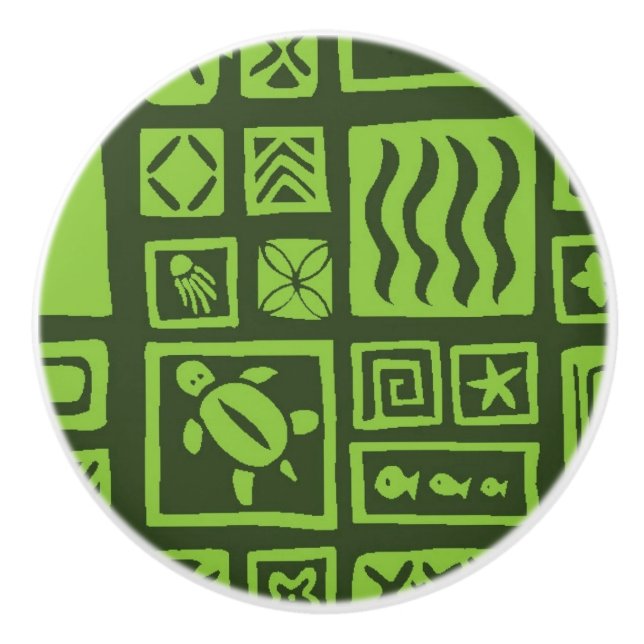 Pomo De Cerámica Modelo de Tiki (Anverso)