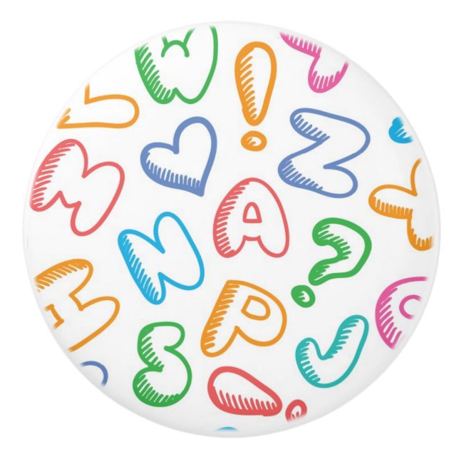 Pomo De Cerámica modelo del alfabeto (Anverso)