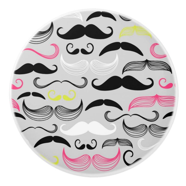 Pomo De Cerámica Modelo del bigote, estilo retro (Anverso)