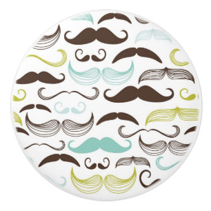 Pomo De Cerámica Modelo del bigote, estilo retro 2