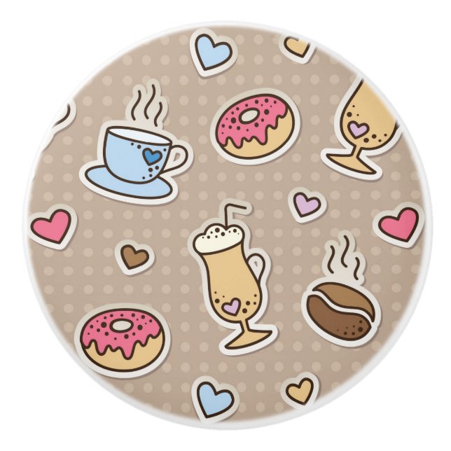 Pomo De Cerámica Modelo del café (Anverso)