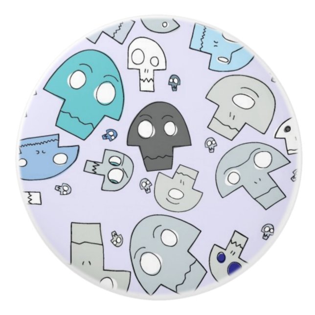 Pomo De Cerámica Modelo del cráneo (Anverso)