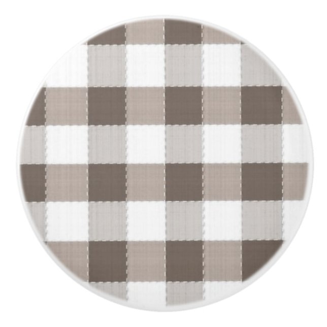 Pomo De Cerámica Modelo del mantel de Brown (Anverso)