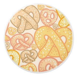Pomo De Cerámica Modelo del pretzel