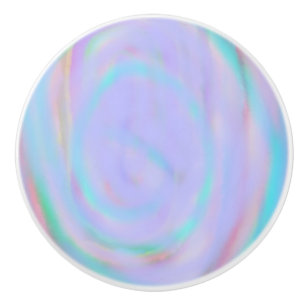 Pomo De Cerámica Modelo del remolino del arco iris en un botón de