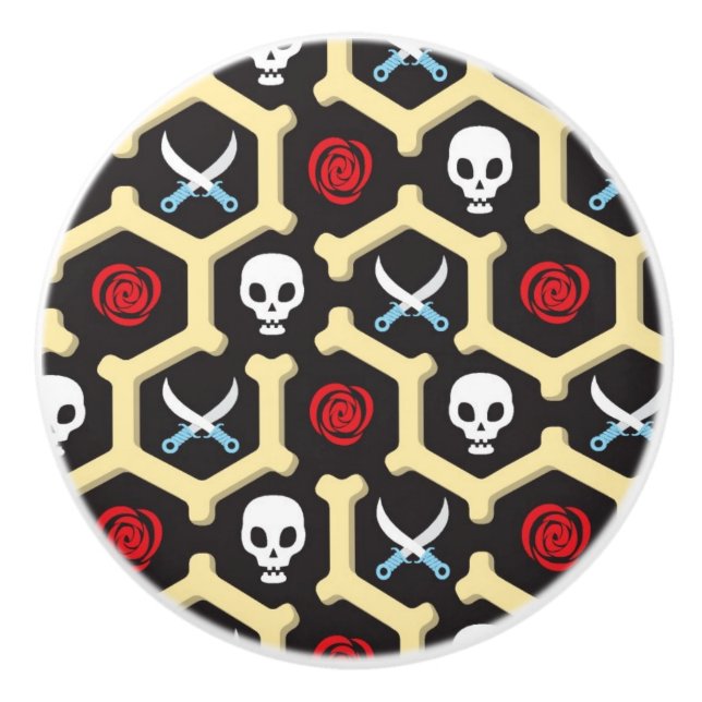 Pomo De Cerámica Modelo del tema del bandido (Anverso)