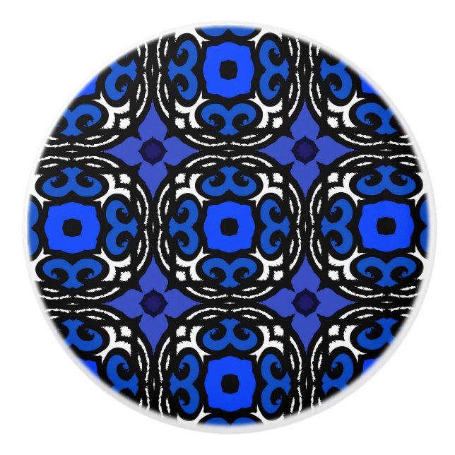 Pomo De Cerámica Modelo étnico con adornos turcos (Anverso)