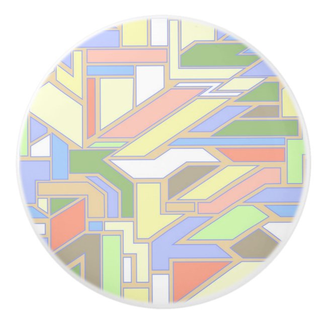 Pomo De Cerámica Modelo geométrico 3 (Anverso)