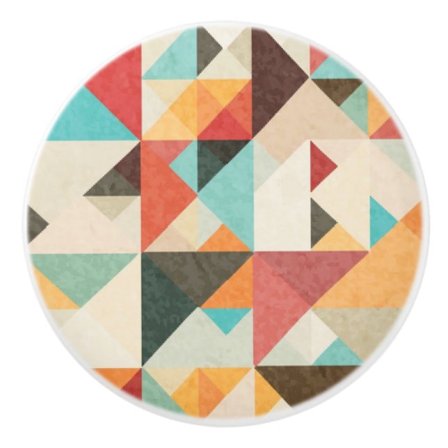 Pomo De Cerámica Modelo geométrico de Earthtone (Anverso)