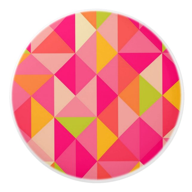 Pomo De Cerámica Modelo geométrico de los triángulos (Anverso)