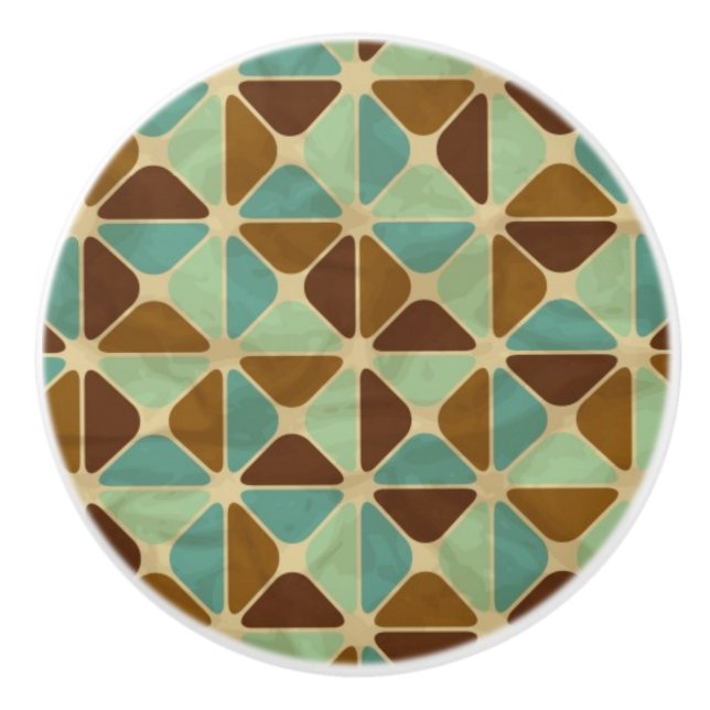 Pomo De Cerámica Modelo geométrico retro (Anverso)