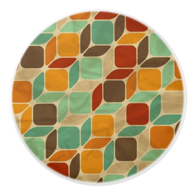 Pomo De Cerámica Modelo geométrico retro 4 (Anverso)