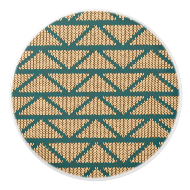 Pomo De Cerámica Modelo hecho punto estilo étnico (Anverso)