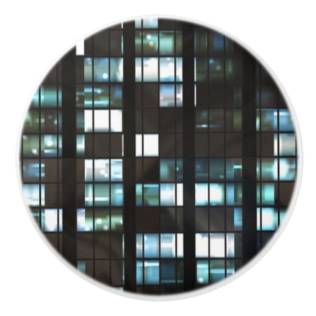 Pomo De Cerámica Modelo iluminado de las ventanas (Anverso)
