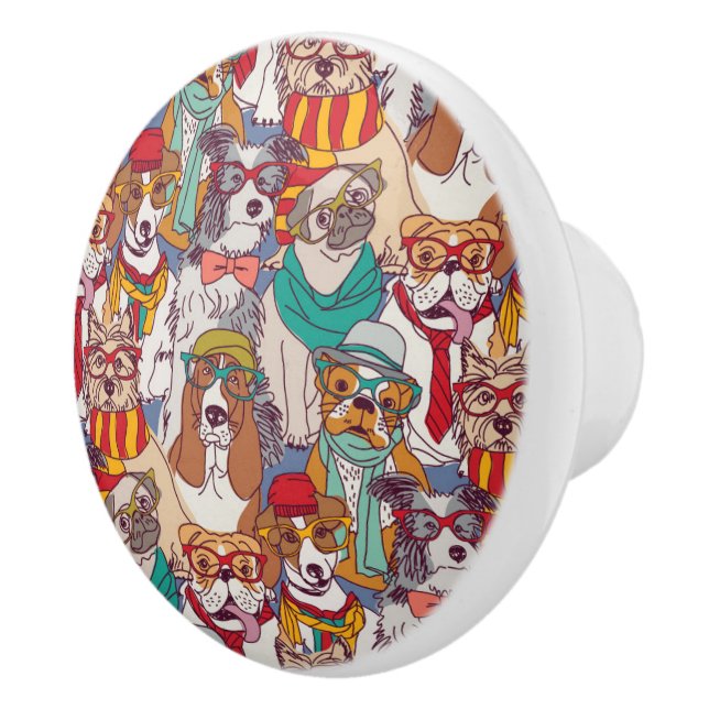 Pomo De Cerámica Modelo lindo de la moda del perrito (Derecha)