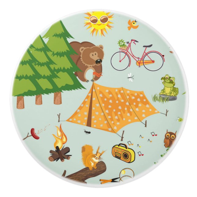 Pomo De Cerámica Modelo que acampa (Anverso)