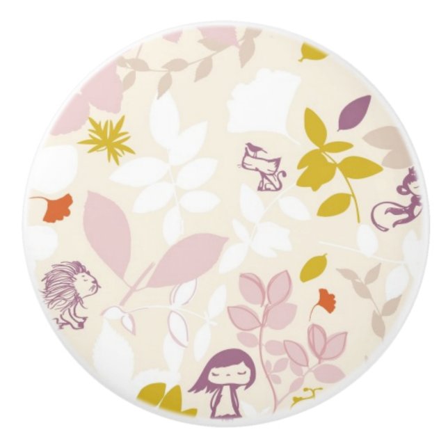 Pomo De Cerámica modelo que exhibe animales caprichosos (Anverso)