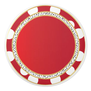 Pomo De Cerámica Modelo rojo del leopardo de los lunares