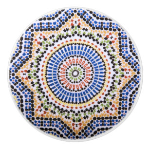 Pomo De Cerámica Modelo tradicional de la teja de Azulejo del