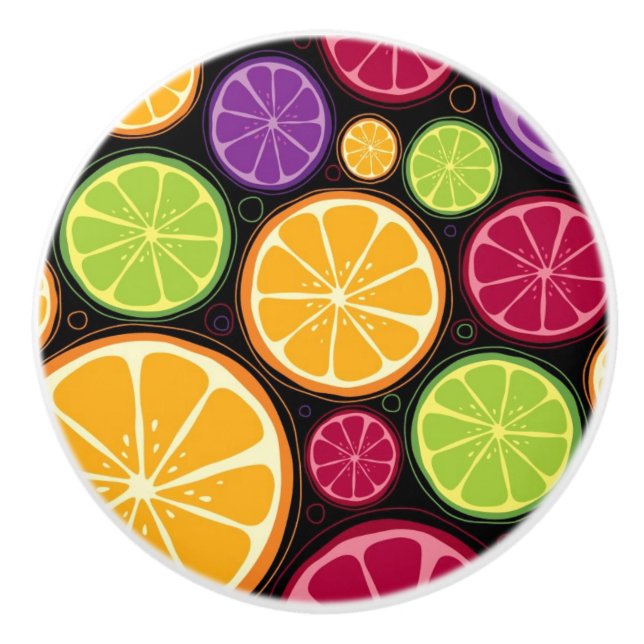 Pomo De Cerámica Modelo y fondo anaranjados (Anverso)