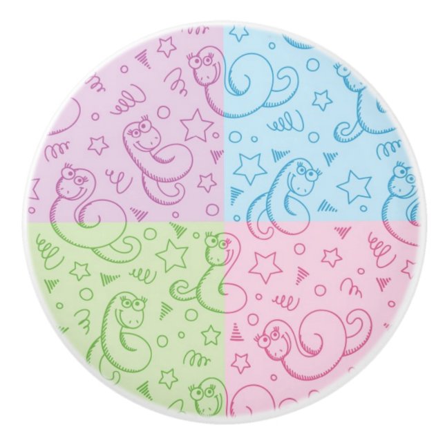 Pomo De Cerámica modelos con las serpientes (Anverso)