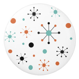 Pomo De Cerámica Modern Mid Century Retro Atomic Abstract