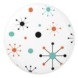 Pomo De Cerámica Modern Mid Century Retro Atomic Abstract