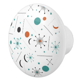 Pomo De Cerámica Modern Mid Century Retro Atomic Abstract