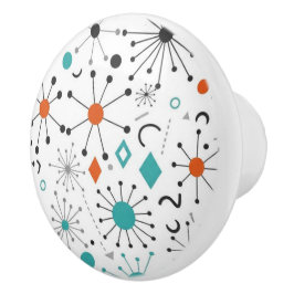 Pomo De Cerámica Modern Mid Century Retro Atomic Abstract