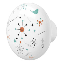 Pomo De Cerámica Modern Mid Century Retro Atomic Abstract