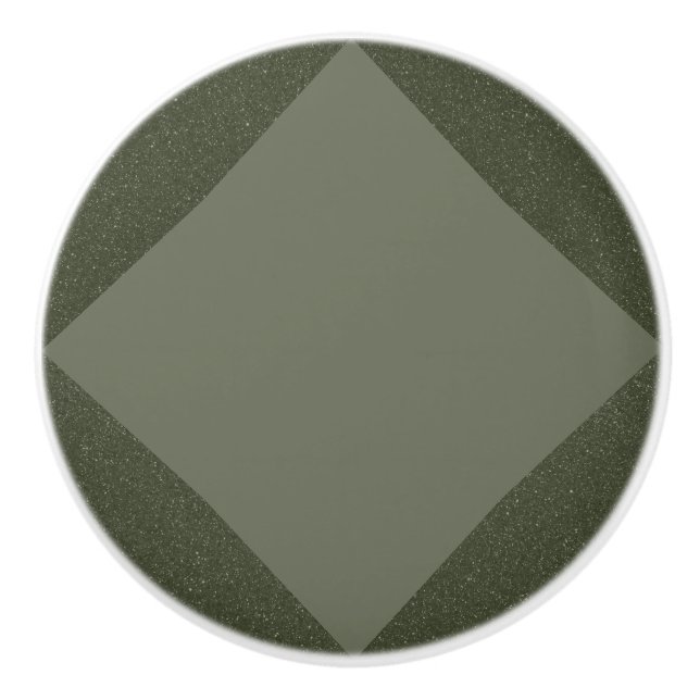 Pomo De Cerámica Modern Moss Green Diamond Ceramic Knob - Personali (Anverso)