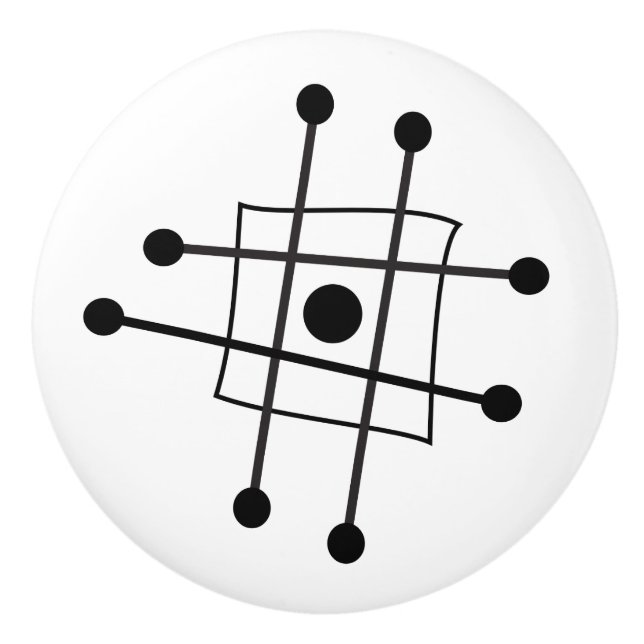 Pomo De Cerámica Modernismo modernista modernista de arte atómico a (Anverso)