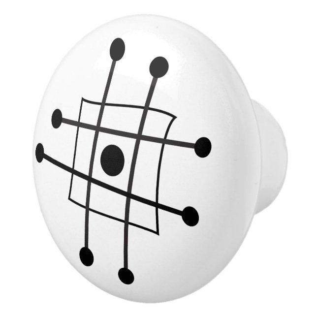 Pomo De Cerámica Modernismo modernista modernista de arte atómico a (Derecha)