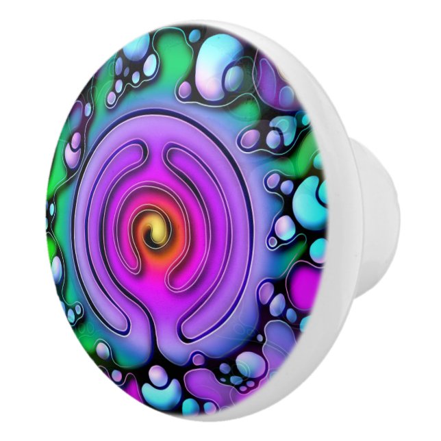 Pomo De Cerámica Modos de vida - Patrón de arte neurográfico 2 (Derecha)